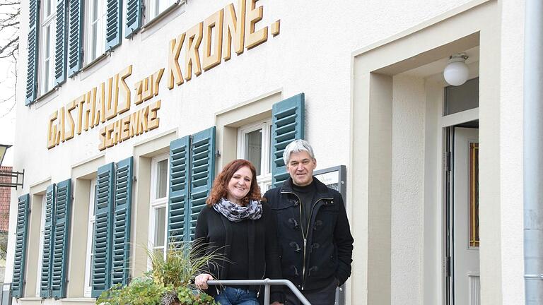 Anna Stele und Petyo Petrov hatten die Krone-Schenke in Unsleben 2020 übernommen. Zum Jahresende 2024 soll nun wieder Schluss sein.