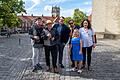„Tatort“ Münster       -  Mit Abstand das populärste Team beim &bdquo;Tatort&rdquo;: Die Schauspieler der Münster-Krimis - von links nach rechts: Claus D. Clausnitzer, Axel Prahl, Björn Meyer, Jan Josef Liefers, Christine Urspruch und Mechthild Großmann. (Archivfoto)