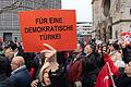 In mehreren deutschen Städten gab es nach der Festnahme des Istanbuler Oberbürgermeisters Ekrem İmamoğlu Kundgebungen des CHP Bund, wie hier in Berlin.
