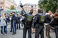 Ein großes Polizeiaufgebot sicherte die Demonstration der Neonazi-Partei 'Der III. Weg' am Samstag in Würzburg.