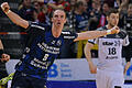 SG Flensburg-Handewitt - THW Kiel       -  Flensburgs Holger Glandorf feiert einen Treffer gegen Kiel. Foto: Axel Heimken