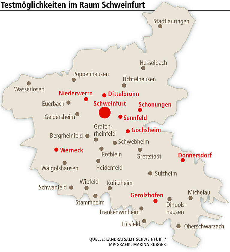 Corona im Raum Schweinfurt: Wo kann ich mich jetzt noch testen lassen?