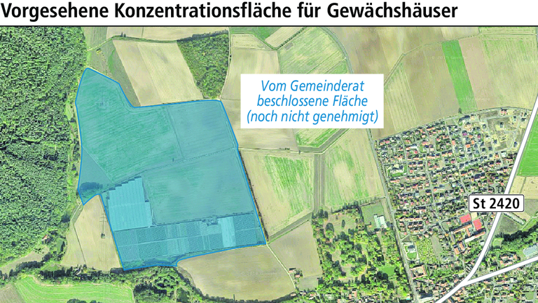 Konzentrationsfläche für Gewächshäuser: Gemeinde prüft Einwände Konzentrationsfläche für Gewächshäuser: Gemeinde prüft Einwände