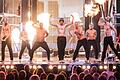 Stars gegen Krebs 2022: (von links) Pascal Hens, Oli Petszokat, Michael Roth, Mickie Krause, Heiko Wasser, Jan Sosniok und Kim Tränka lassen in der Vox-Sendung 'Showtime of my life' die Hüllen fallen.