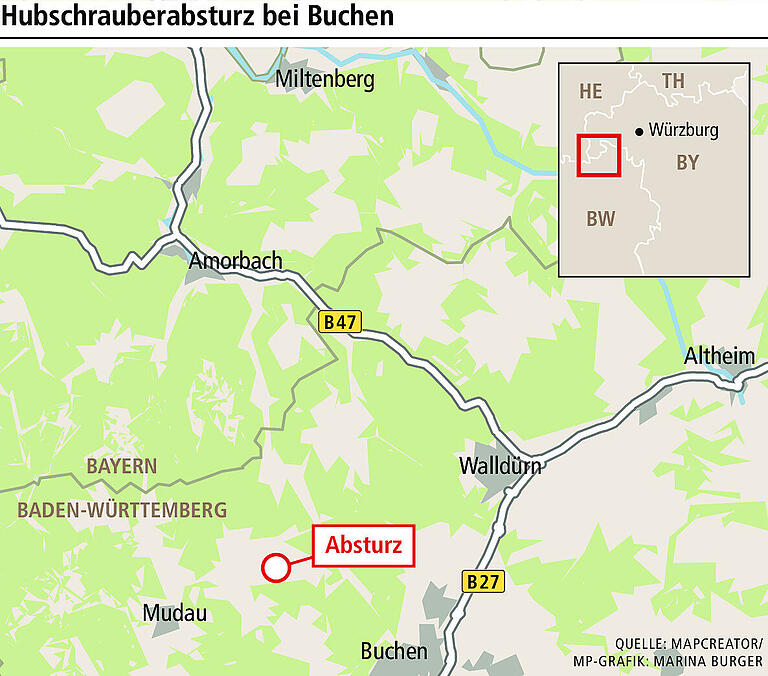 Hubschrauberabsturz mit drei Toten: Wrackteile über 2000 Meter verstreut Hubschrauberabsturz mit drei Toten: Wrackteile über 2000 Meter verstreut