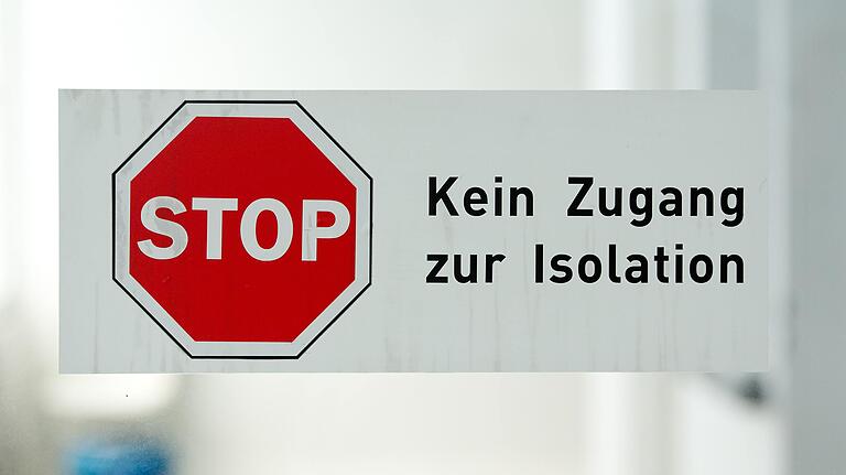 Ein Schild mit der Aufschrift «Kein Zugang zur Isolation».