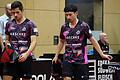 Enttäuscht schlichen Martin Allegro (links) und Jin Ueda (rechts) vom TSV Bad Königshofen nach ihrer Niederlage im Doppel gegen den ASC Grünwettersbach zur TSV-Box zurück.