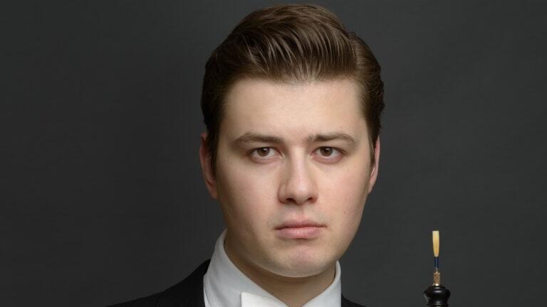 Der Solo-Oboist der Bamberger Symphoniker, Andrey Godik.