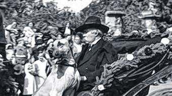 Früher sogar mit Hund: Bismarck.
