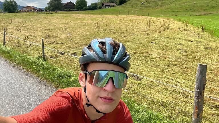 Selfie: Noah Glasstetter beim Training im Allgäu. Selfie: Noah Glasstetter beim Training im Allgäu. 