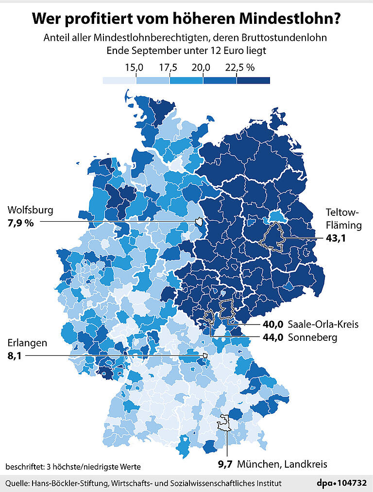 Mindestlohn auf 12 Euro gestiegen: Welche Auswirkungen in der Region sichtbar sind