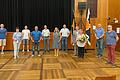 Auf dem Bild (von links): Philipp Hoffelner, Ingrid Klier, Marius Ludwig, Mario Roth, Steffen Kirchner, Martina Schlereth, Ludwig Paul, Georg Hümpfer, Ingrid Hümpfer, Matthias Paul, Peter Kuhn