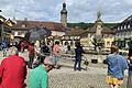 Mitten auf dem Weikersheimer Marktplatz finden derzeit Dreharbeiten für einen ARD-Spielfilm statt.