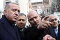 Der türkische Innenminister Süleyman Soylu (Mitte) mit Präsident Recep Tayyip Erdogan