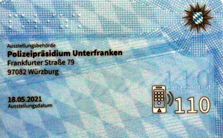 Die Rückseite des Polizei-Dienstausweises. Die Rückseite des Polizei-Dienstausweises.