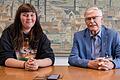 Wieso sind sie in der SPD? Die Sozialdemokraten Annika Küspert aus Würzburg und Hartmut Bräuer aus Gerolzhofen beim Redaktionsgespräch.