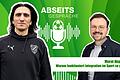 Murat Akgün (links) spricht im Podcast 'Abseitsgespräche' mit Gastgeber Lukas Eisenhut unter anderem über Integration.
