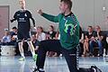 Torhüter Simon Dornberger (Mitte) tritt mit der HSG Mainfranken an diesem Wochenende in Hin- und Rückspiel gegen den TV Marktsteft um den Aufstieg in die Handball-Landesliga an. Gespielt wird am Samstagabend zuerst in der TGK-Halle in Kitzingen, am Sonntagnachmittag fällt die Entscheidung in Marktsteft.