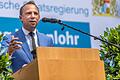 Bayerns Umweltminister Thorsten Glauber (Freie Wähler) kam im Juli&nbsp; 2021 zum Spatenstich für die Ortsumgehung mit integriertem Hochwasserschutz nach Hafenlohr (Lkr. Main-Spessart).&nbsp;