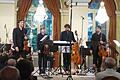 Die Musentreiber von Apollon Musagète Pawel Zalejski (von links), Bartosz Zachlod , Piotr Skweres  und Piotr Szumiel. Gerhild Ahnert       -  Die Musentreiber von Apollon Musagète Pawel Zalejski (von links), Bartosz Zachlod , Piotr Skweres  und Piotr Szumiel. Gerhild Ahnert
