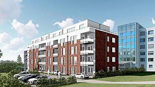 So soll der Neubau in der Nähe des Helios St. Elisabeth-Krankenhauses einmal aussehen.
