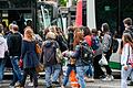 Am Hauptbahnhof in Würzburg befindet sich auch der Busbahnhof. Dort starten die Busse des ÖPNV in viele Richtungen der Region.