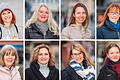 Sie haben uns ihre Meinung zum Equal&nbsp;Pay&nbsp;Day gesagt (von links oben nach rechts unten): Julia Schug, Sabine Oswald, Fiona Sebald, Cornelia Hebling, Christa Warmuth, Marta Maurer, Isabella Jansen und Marie Ludwig.&nbsp;