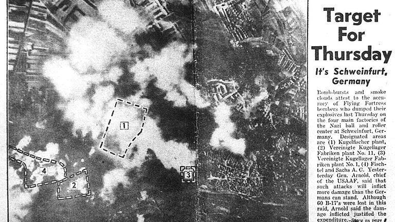Der Bomberangriff vom 14. Oktober 1943 wurde auch in der amerikanischen Presse zum zentralen Thema. Der Bomberangriff vom 14. Oktober 1943 wurde auch in der amerikanischen Presse zum zentralen Thema.