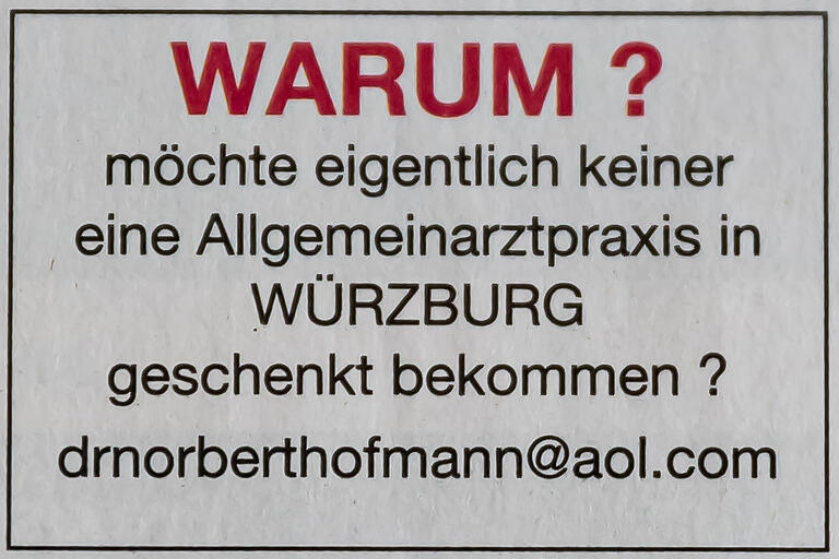 Im Ärzteblatt hat Hofmann diese Anzeige veröffentlichen lassen.