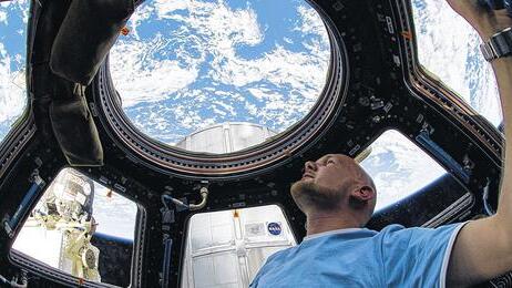 Schwerelos: Der deutsche Astronaut Alexander Gerst in der internationalen Raumstation ISS.