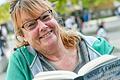 Nicola Förg nach ihrer Lesung an der Ochsenfurter Realschule. Ochsenfurt ist einer der Schauplätze im neuen Roman der Bestsellerautorin aus dem Allgäu.&nbsp;