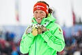 Biathlon World Championships       -  epa05209334 Laura Dahlmeier of Germany poses with all her medals won at the IBU Biathlon World Championships following the women's 12.5km Mass Start Competition in Oslo, Norway, 13 March 2016. EPA/VEGARD WIVESTAD GROTT NORWAY OUT +++(c) dpa - Bildfunk+++