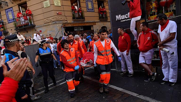 Sanfermín-Fest in Pamplona - Beim ersten Lauf wurden sechs Menschen verletzt. Sanfermín-Fest in Pamplona - Beim ersten Lauf wurden sechs Menschen verletzt.