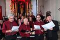 Ein besonderer Ohrenschmaus beim Sander Gospelkonzert war das Männerquartett (von links), bestehend aus Raimund Schmelzer, Wolfgang Linke, Matthias Schmelzer und Martin Karl, mit dem Song &bdquo;We shall walk in peace&ldquo;.