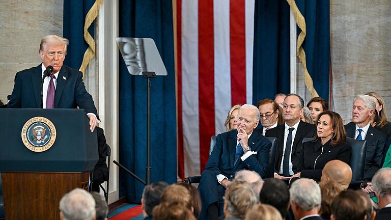 Amtseinführung Trump - Donald Trump nach seiner Vereidigung zum neuen US-Präsidenten. Amtseinführung Trump - Donald Trump nach seiner Vereidigung zum neuen US-Präsidenten.