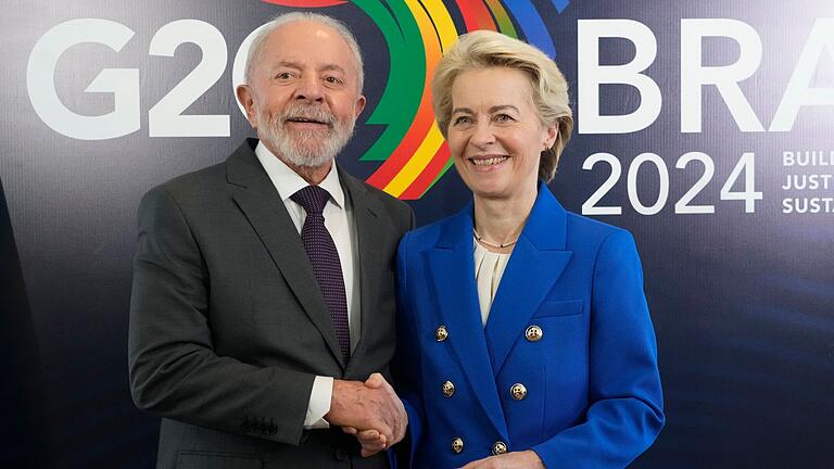 Vor dem G20 in Brasilien       -  EU-Kommissionspräsidentin von der Leyen will Lulas Allianz gegen Hunger und Armut unterstützen.