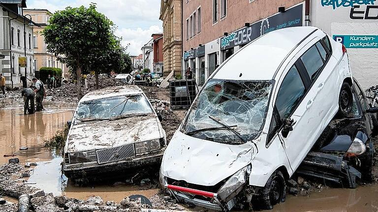 dpa-Story - Sechs Monate nach der Flut in Simbach       -  Eine Schlammwelle aus Wasser, Dreck und Geröll zerstörte vor einem halben Jahr weite Teile von Simbach am Inn.