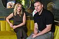 Interviews zum Film &bdquo;To the moon&rdquo;       -  Scarlett Johansson und Channing Tatum gehen unterschiedlich mit dem Thema Aberglaube um.