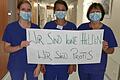 Sie wollen nicht als Heldinnen, sondern als Profis gesehen werden. Pflegekräfte der Schlaganfall-Akutstation der Neurologie an der Universitätsklinik Würzburg: Mara-Lena Graup, Bettina Bach und Anita Roth (von links).&nbsp;