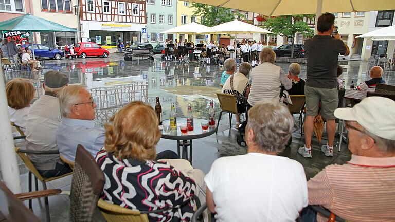 Die Musikkapelle Saal a.d. Saale in Aktion.