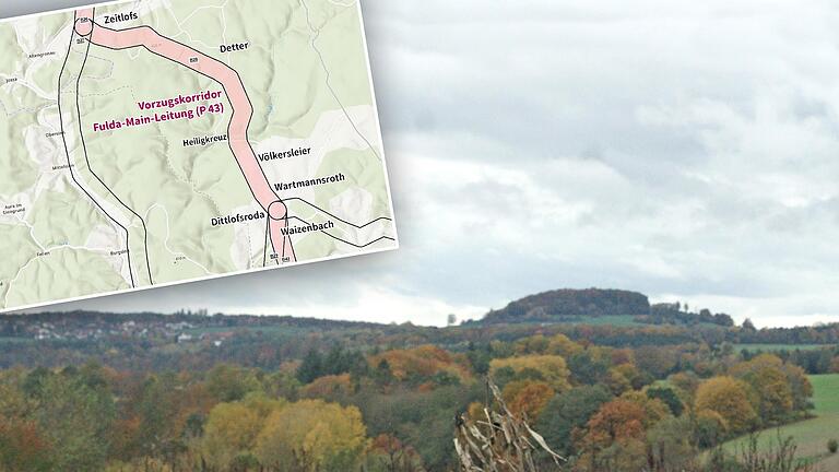 Dieser noch freie Blick von Detter aus auf den Wachtküppel (Mitte) und Roßbach (links) könnte künftig durch circa 60 Meter hohe Strommasten verstellt sein. Ähnliche Situation in Wartmannsroth: Hier nimmt die Gemeinde nun Stellung. - Dieser noch freie Blick von Detter aus auf den Wachtküppel (Mitte) und Roßbach (links) könnte künftig durch circa 60 Meter hohe Strommasten verstellt sein. Ähnliche Situation in Wartmannsroth: Hier nimmt die Gemeinde nun Stellung. Dieser noch freie Blick von Detter aus auf den Wachtküppel (Mitte) und Roßbach (links) könnte künftig durch circa 60 Meter hohe Strommasten verstellt sein. Ähnliche Situation in Wartmannsroth: Hier nimmt die Gemeinde nun Stellung. - Dieser noch freie Blick von Detter aus auf den Wachtküppel (Mitte) und Roßbach (links) könnte künftig durch circa 60 Meter hohe Strommasten verstellt sein. Ähnliche Situation in Wartmannsroth: Hier nimmt die Gemeinde nun Stellung.