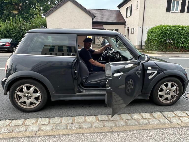 Dank des Mini Fahrers schaffte es der Reporter nach Haßfurt.&nbsp;