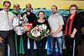 Vier Jahrzehnte im pädagogischen Einsatz für die Kinder von Schmalwasser und Umgebung: Ute Rustler (Mitte), Leiterin der Kita St. Anna, konnte dieses Jubiläum begehen. Es dankten ihr (von links) Stellvertretender Bürgermeister Roland Bühner, Pfarrer Hubert Grütz, André Bock (Vorsitzender Caritasverein Schmalwasser), Georg Barth (stellvertretender Caritasvereinsvorsitzender) sowie Angelika Ochs, Geschäftsführerin des Caritas-Kreisverbandes Rhön-Grabfeld.