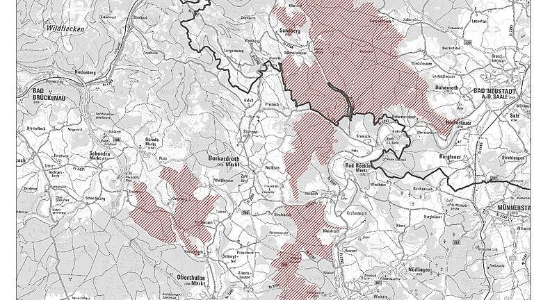 So sieht die aktuelle Gebietskulisse für einen möglichen Nationalpark Rhön aus.