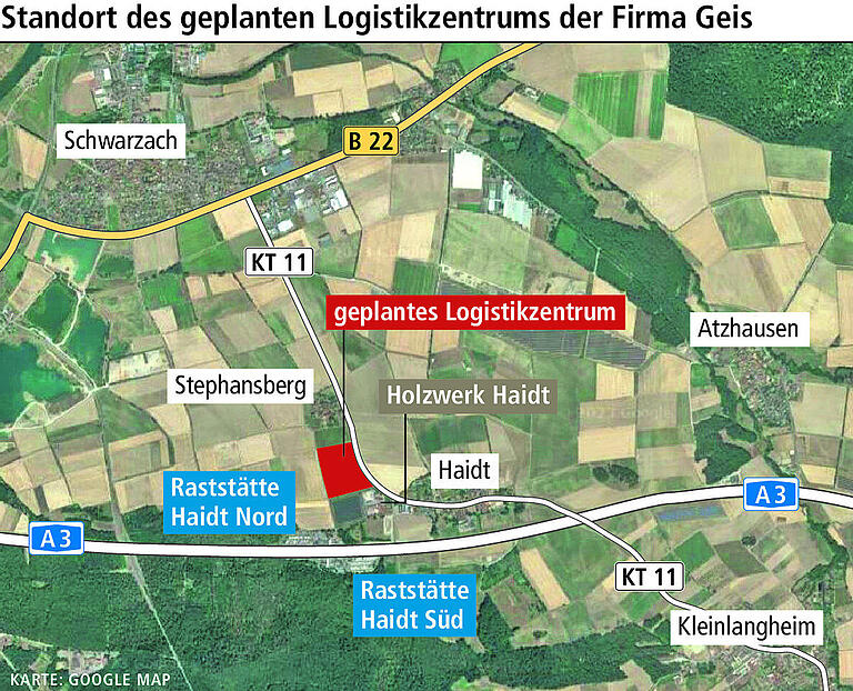 Widerstand gegen neues Logistikzentrum der Firma Geis: Schwarzacher Bürgerinitiative will den Bau verhindern