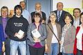 Gewinner gekürt:(von links, vorne) Koordinatorin Ursula Weidinger, die Gewinner Alexander Brandl, Ruth Volz, Ulrike Schaffer, Hedwig Binkowsky und Bürgermeisterin Sabine Lutz, (hinten) die Bürgermeister Ewald Vögler, Wolfgang Widmaier, Hans Fischer, Emil Heinemann und Albrecht Hofmann.