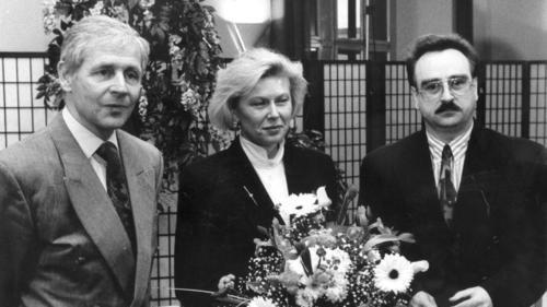 OB Wahlen 1992: OB Petzold Kurt SPD, neue OB Grieser, Werner Bonengel SPD.