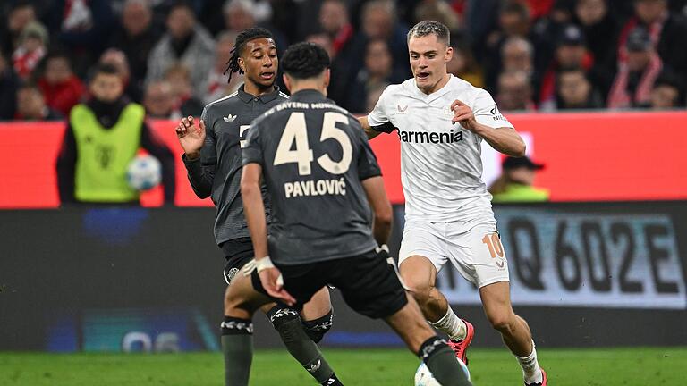 FC Bayern München - Bayer 04 Leverkusen       -  Aleksandar Pavlovic (M./45) gelang der sehenswerte Ausgleich zum 1:1.