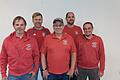 Im Bild (von links) die „alte“ und „neue“ Vorstandschaft: Ralf Günther, Fred Krauß, Ralf Brünn, Sven Borst, Bastian Zachmann.