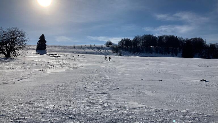 Viele Verstöße gegen die Regeln prägten das Wochenende im Naturschutzgebiet Lange Rhön. Auch wenn es verlockend aussieht – Schneeschuhgänger haben hier abseits der erlaubten Wege nichts zu suchen.